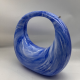 Acrylic Evening Clutch Purse Top-handle Moon Hobo Bag, Elegant Marble Handbag Blue