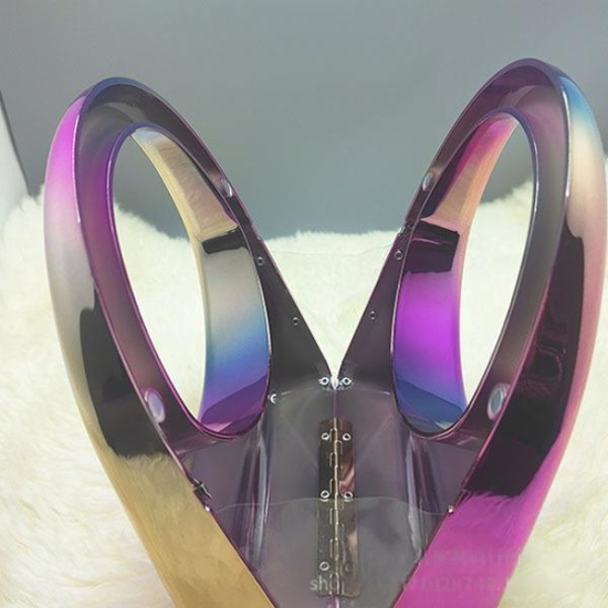 Acrylic Evening Clutch Top Handle Hobo Bag, Glossy Metallic Tote Bag Dazzling