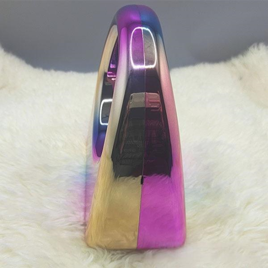 Acrylic Evening Clutch Top Handle Hobo Bag, Glossy Metallic Tote Bag Dazzling