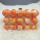 Women Acrylic Clutch Chic Marble Evening Handbag Orange