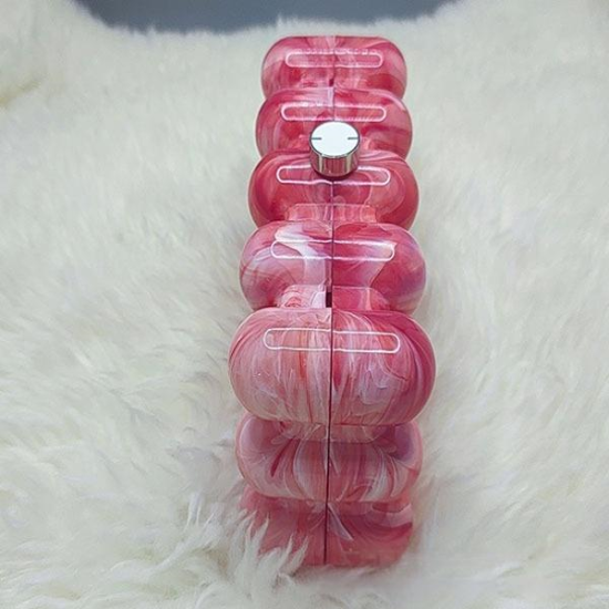 Women Acrylic Clutch Chic Marble Evening Handbag Red
