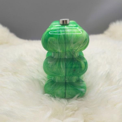 Women Acrylic Clutch Chic Marble Evening Handbag Green