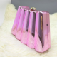Women Acrylic Clutch Chic Sector Evening Handbag Pink