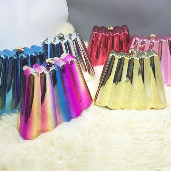 Women Acrylic Clutch Chic Sector Evening Handbag Dazzling