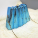 Women Acrylic Clutch Chic Sector Evening Handbag Blue