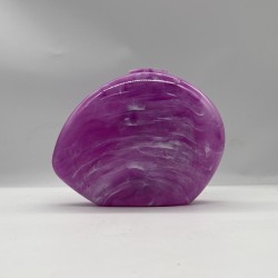Acrylic Evening Clutch Purse Hobo Bag, Elegant Marble Handbag Purple