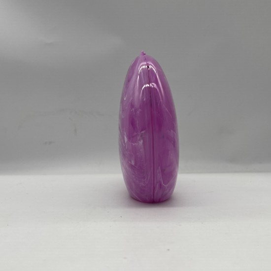 Acrylic Evening Clutch Purse Hobo Bag, Elegant Marble Handbag Purple