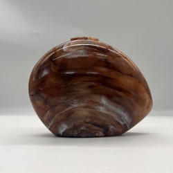 Acrylic Evening Clutch Purse Hobo Bag, Elegant Marble Handbag Brown