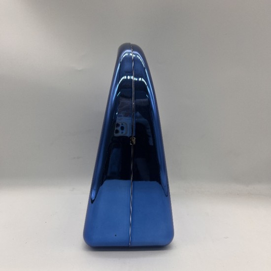 Acrylic Evening Clutch Purse Glossy Box Bag, Handbag Blue