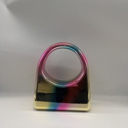 Acrylic Evening Clutch Purse Glossy Box Bag, Handbag Dazzling