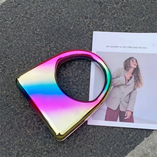 Acrylic Evening Clutch Purse Glossy Box Bag, Handbag Dazzling