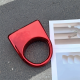 Acrylic Evening Clutch Purse Glossy Box Bag, Handbag Red