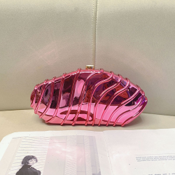 Acrylic Clutch Hobo Bag, Trendy motorcycle Bag Pink