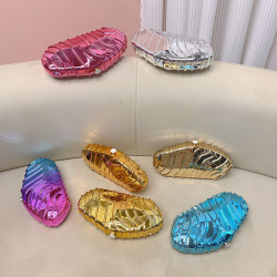 Acrylic Clutch Hobo Bag, Trendy motorcycle Bag Pink