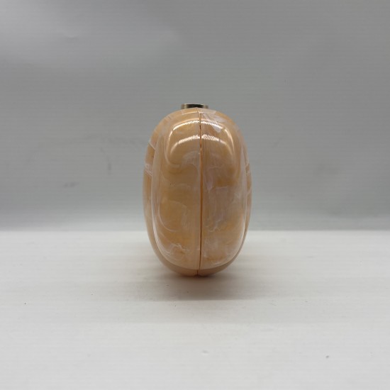 Acrylic Evening Clutch Hobo Bag, Elegant Marble Bag Light Yellow