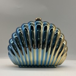 Acrylic Clutch Hobo Bag, Shell Box Bag Blue