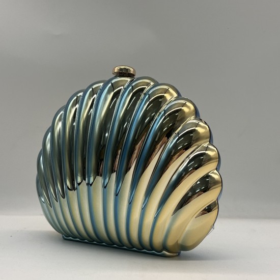 Acrylic Clutch Hobo Bag, Shell Box Bag Blue