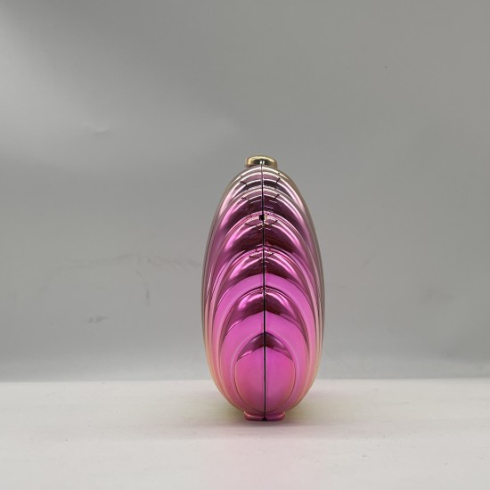 Acrylic Clutch Hobo Bag, Shell Bag Gold and Red