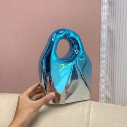 Acrylic Clutch Hobo Bag,  Box Bag Blue