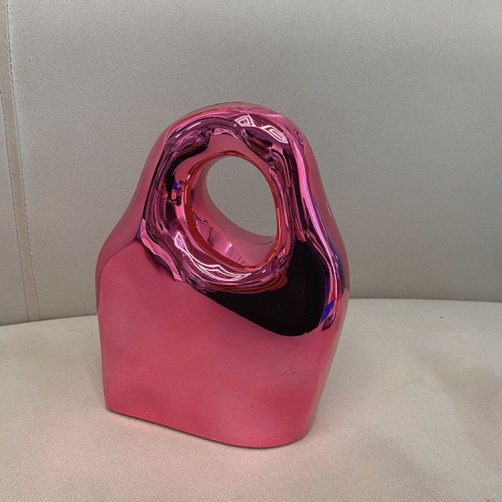 Acrylic Clutch Hobo Bag,  Box Bag Rose Red