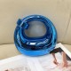 Acrylic Evening Clutch Purse Top-handle Moon Hobo Bag, Pillow Handbag Blue