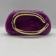 Acrylic Evening Clutch Purse Metal Hobo Bag, Square Handbag Purple
