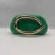 Acrylic Evening Clutch Purse Metal Hobo Bag, Square Handbag Green