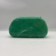 Acrylic Evening Clutch Purse Metal Hobo Bag, Square Handbag Green