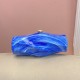 Acrylic Evening Clutch Purse Metal Hobo Bag, Square Handbag Blue